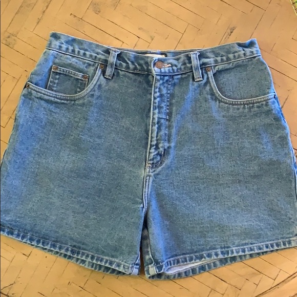 high waisted denim shorts size 14